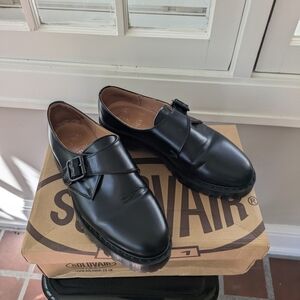 TOAST x Solovair Black monk strap shoes